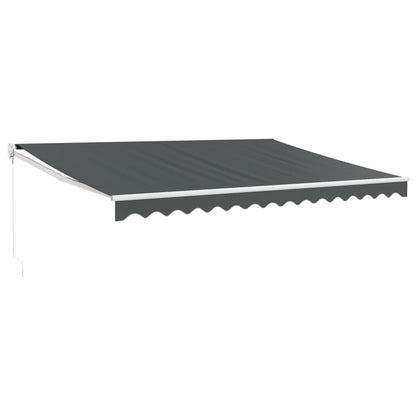 Tenda da Sole Retrattile Antracite 4x3 m in Tessuto e Alluminio | homemem39