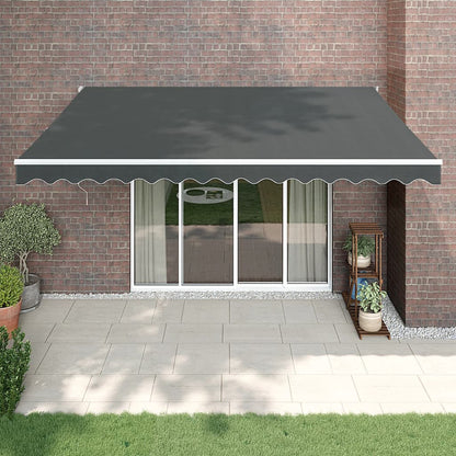 Tenda da Sole Retrattile Antracite 4x3 m in Tessuto e Alluminio | homemem39