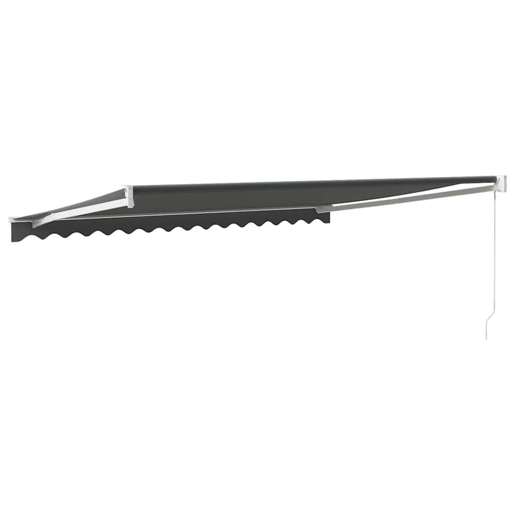 Tenda da Sole Retrattile Antracite 4,5x3 m Tessuto e Alluminio