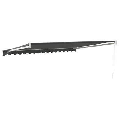 Tenda da Sole Retrattile Antracite 4,5x3 m Tessuto e Alluminio