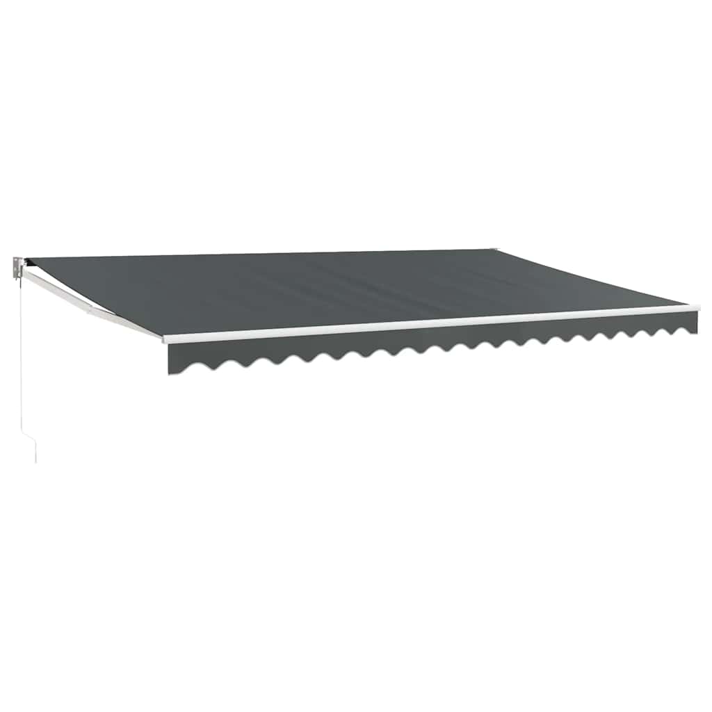 Tenda da Sole Retrattile Antracite 5x3 m in Tessuto e Alluminio | homemem39