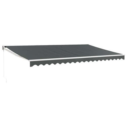 Tenda da Sole Retrattile Antracite 5x3 m in Tessuto e Alluminio | homemem39