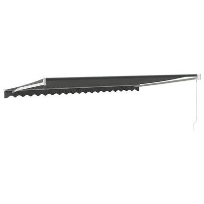 Tenda da Sole Retrattile Antracite 5x3 m in Tessuto e Alluminio | homemem39