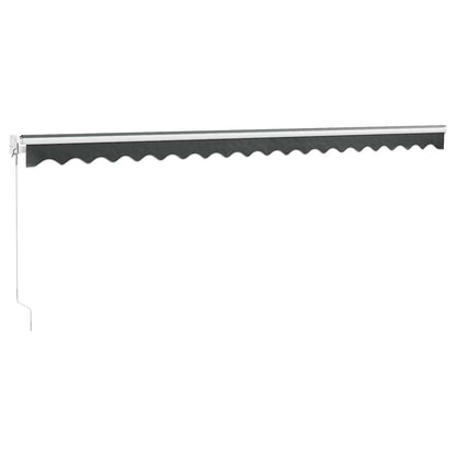 Tenda da Sole Retrattile Antracite 5x3 m in Tessuto e Alluminio | homemem39