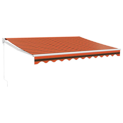 Tenda Retrattile Arancione e Marrone 3x2,5m Tessuto e Alluminio