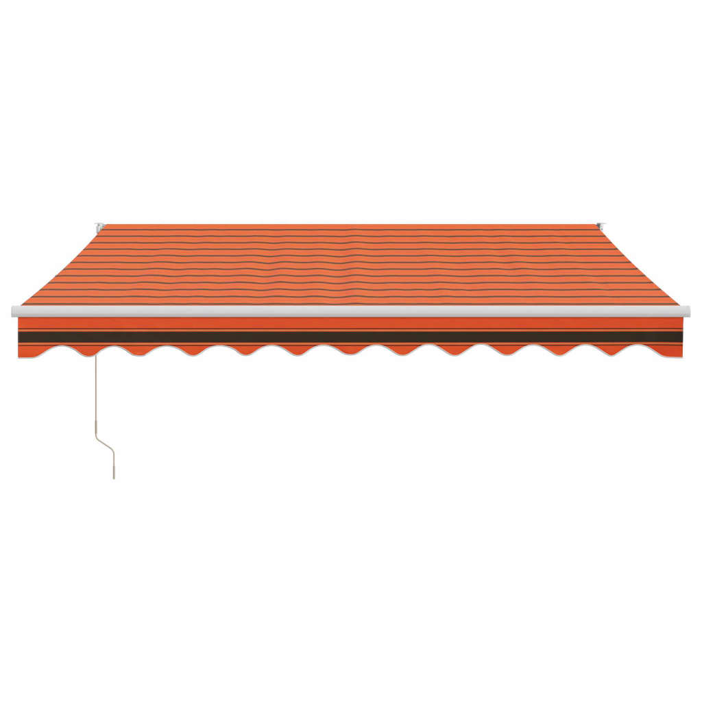 Tenda Retrattile Arancione e Marrone 3x2,5m Tessuto e Alluminio