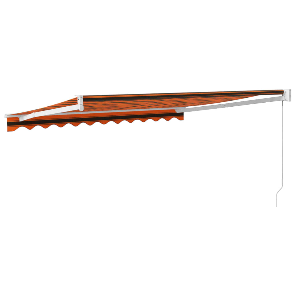 Tenda Retrattile Arancione e Marrone 3x2,5m Tessuto e Alluminio | homemem39