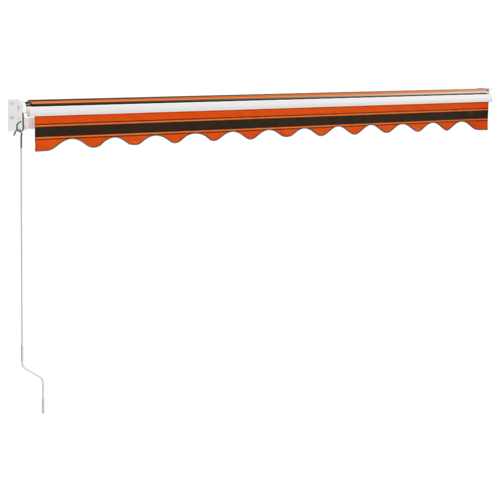 Tenda Retrattile Arancione e Marrone 3x2,5m Tessuto e Alluminio | homemem39