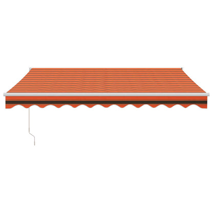 Tenda Retrattile Arancione Marrone Tessuto e Alluminio