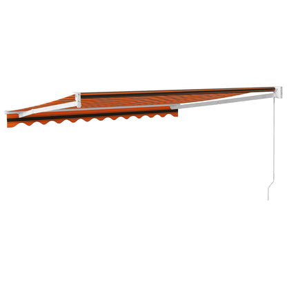 Tenda Retrattile Arancione Marrone 3,5x2,5m Tessuto e Alluminio | homemem39