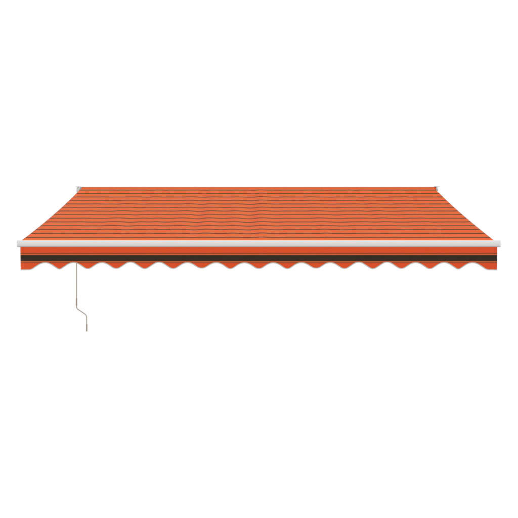 Tenda Sole Retrattile Arancione Marrone 4x3m Tessuto Alluminio | homemem39