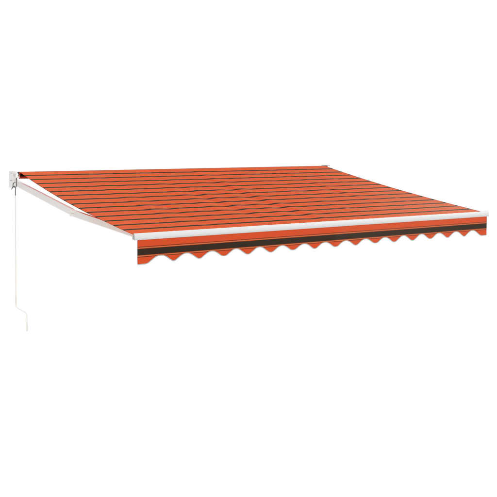 Tenda Retrattile Arancione Marrone 4,5x3 m Tessuto e Alluminio