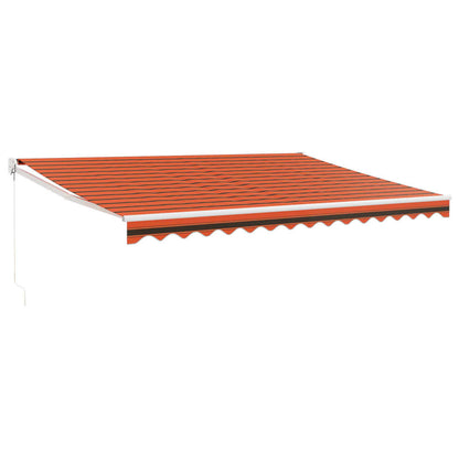 Tenda Retrattile Arancione Marrone 4,5x3 m Tessuto e Alluminio