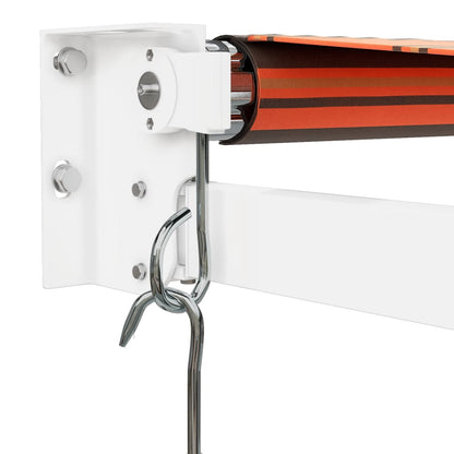 Tenda Retrattile Arancione Marrone 4,5x3 m Tessuto e Alluminio