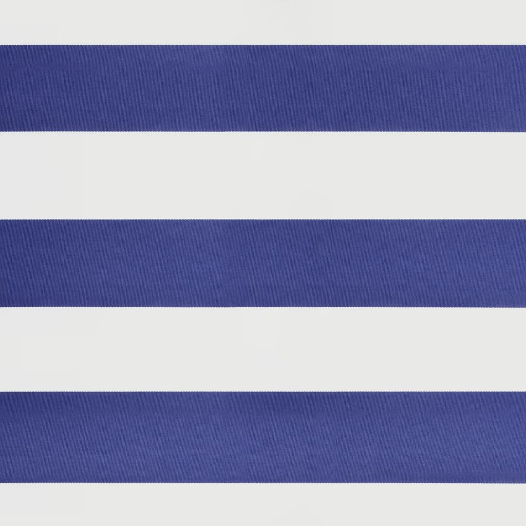 Tenda da Sole Retrattile Blu e Bianca 5x3 m Tessuto e Alluminio