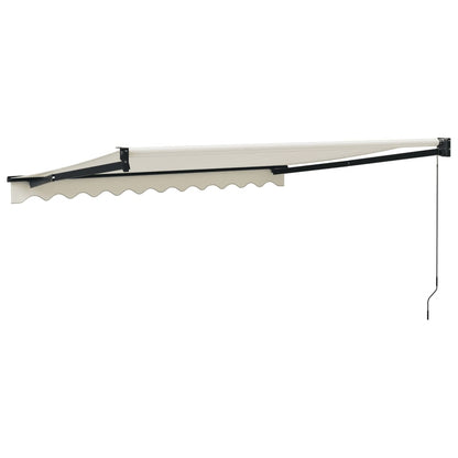 Tenda da Sole Retrattile Crema 3,5x2,5 m in Tessuto e Alluminio | homemem39
