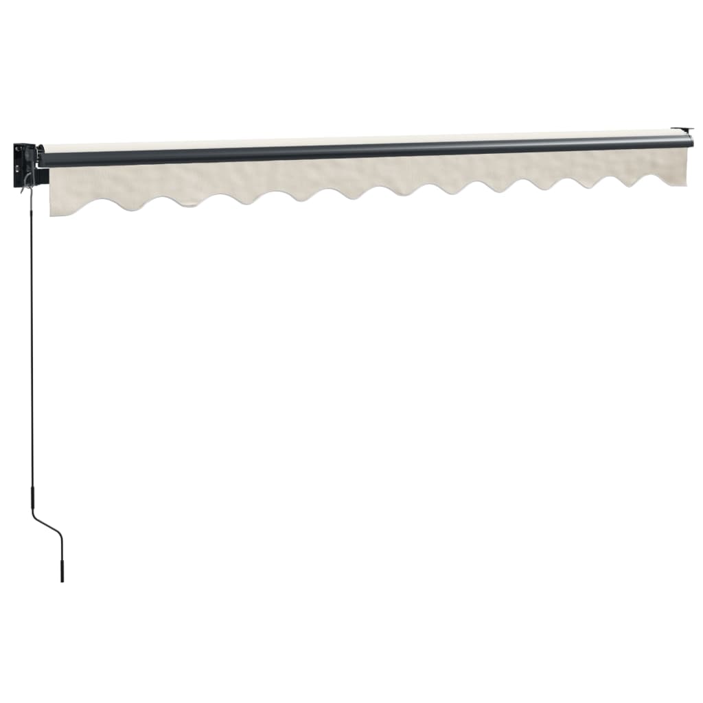 Tenda da Sole Retrattile Crema 3,5x2,5 m in Tessuto e Alluminio | homemem39