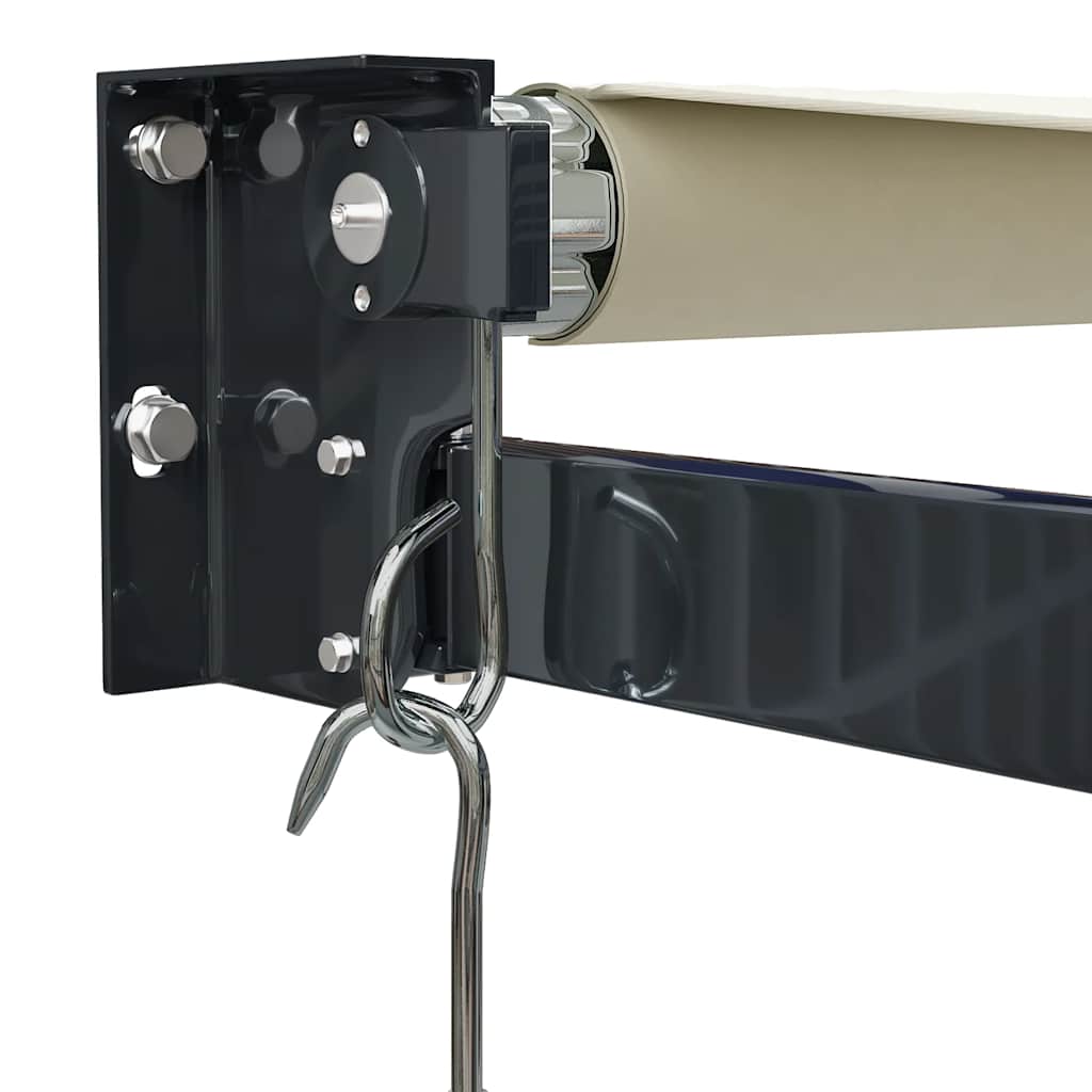 Tenda da Sole Retrattile Crema 4x3 m in Tessuto e Alluminio