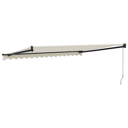 Tenda da Sole Retrattile Crema 4,5x3 m in Tessuto e Alluminio
