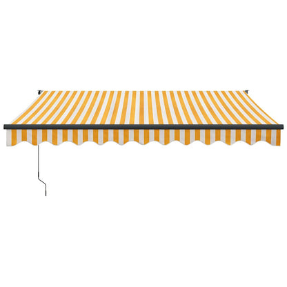 Tenda Retrattile Gialla e Bianca 3x2,5 m in Tessuto e Alluminio | homemem39