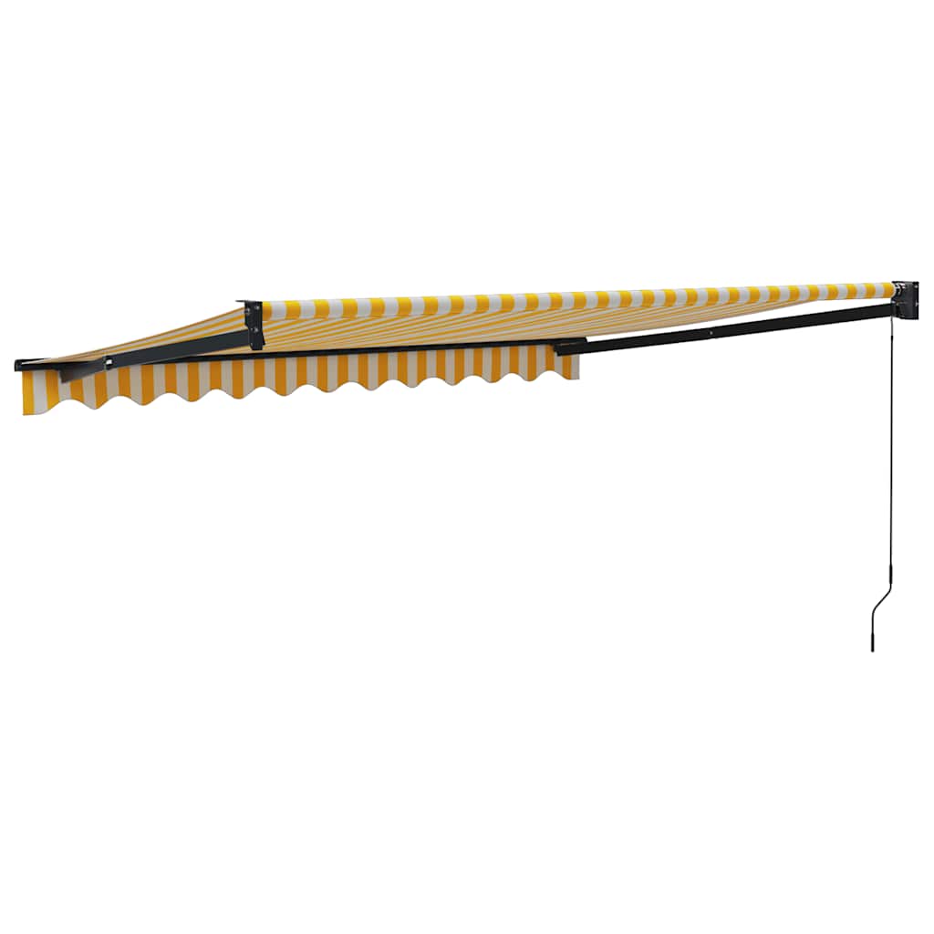Tenda Retrattile Gialla e Bianca 3x2,5 m in Tessuto e Alluminio | homemem39