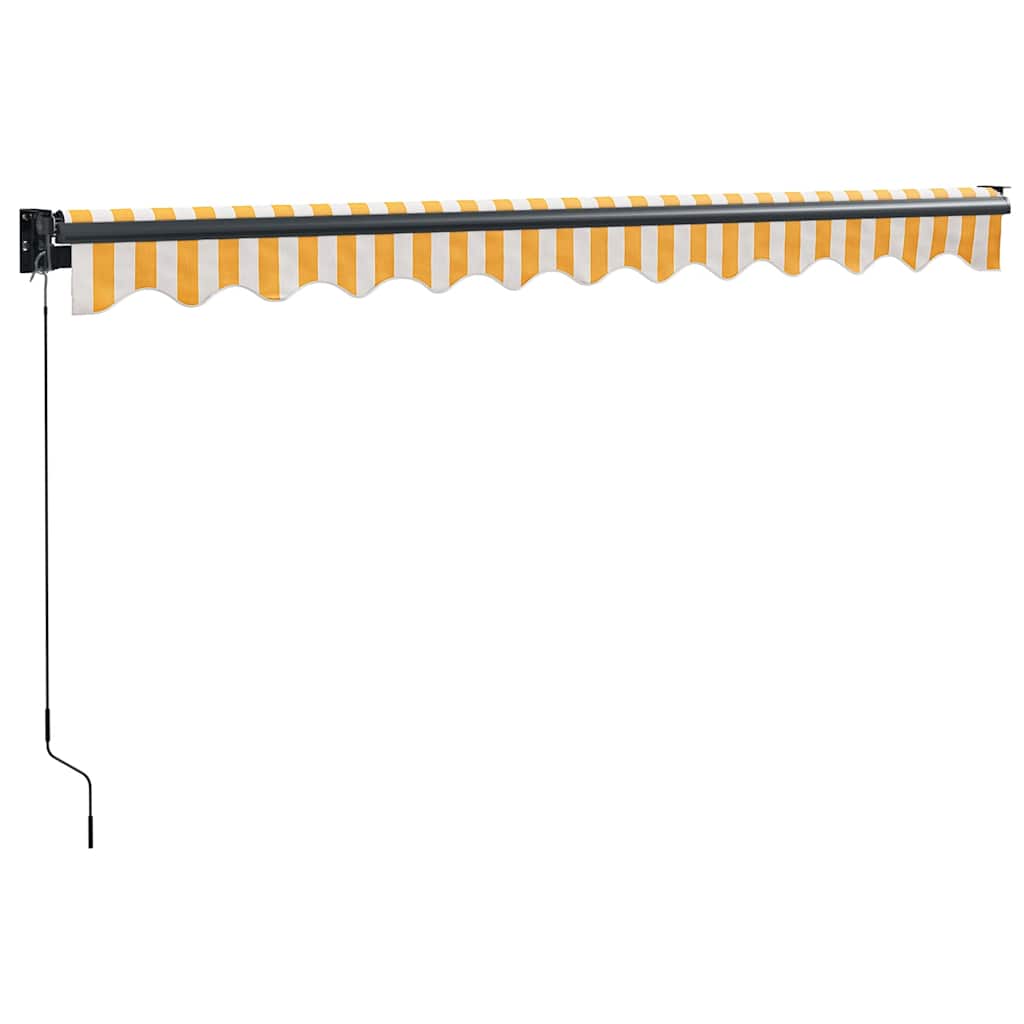 Tenda Retrattile Gialla e Bianca 3x2,5 m in Tessuto e Alluminio | homemem39