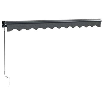 Tenda da Sole Retrattile Antracite 3x2,5 m Tessuto e Alluminio | homemem39
