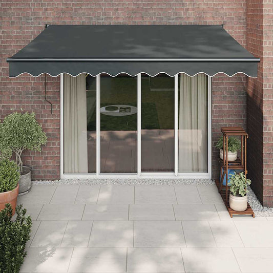 Tenda da Sole Retrattile Antracite 3x2,5 m Tessuto e Alluminio | homemem39