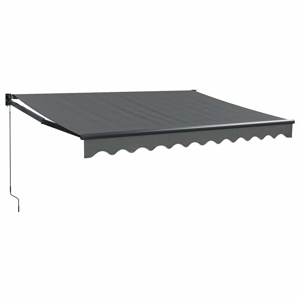 Tenda da Sole Retrattile Antracite 3,5x2,5m Tessuto e Alluminio | homemem39