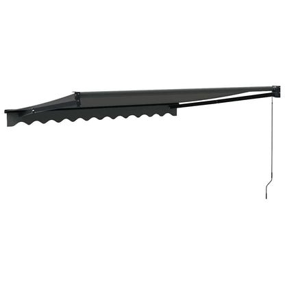 Tenda da Sole Retrattile Antracite 3,5x2,5m Tessuto e Alluminio | homemem39