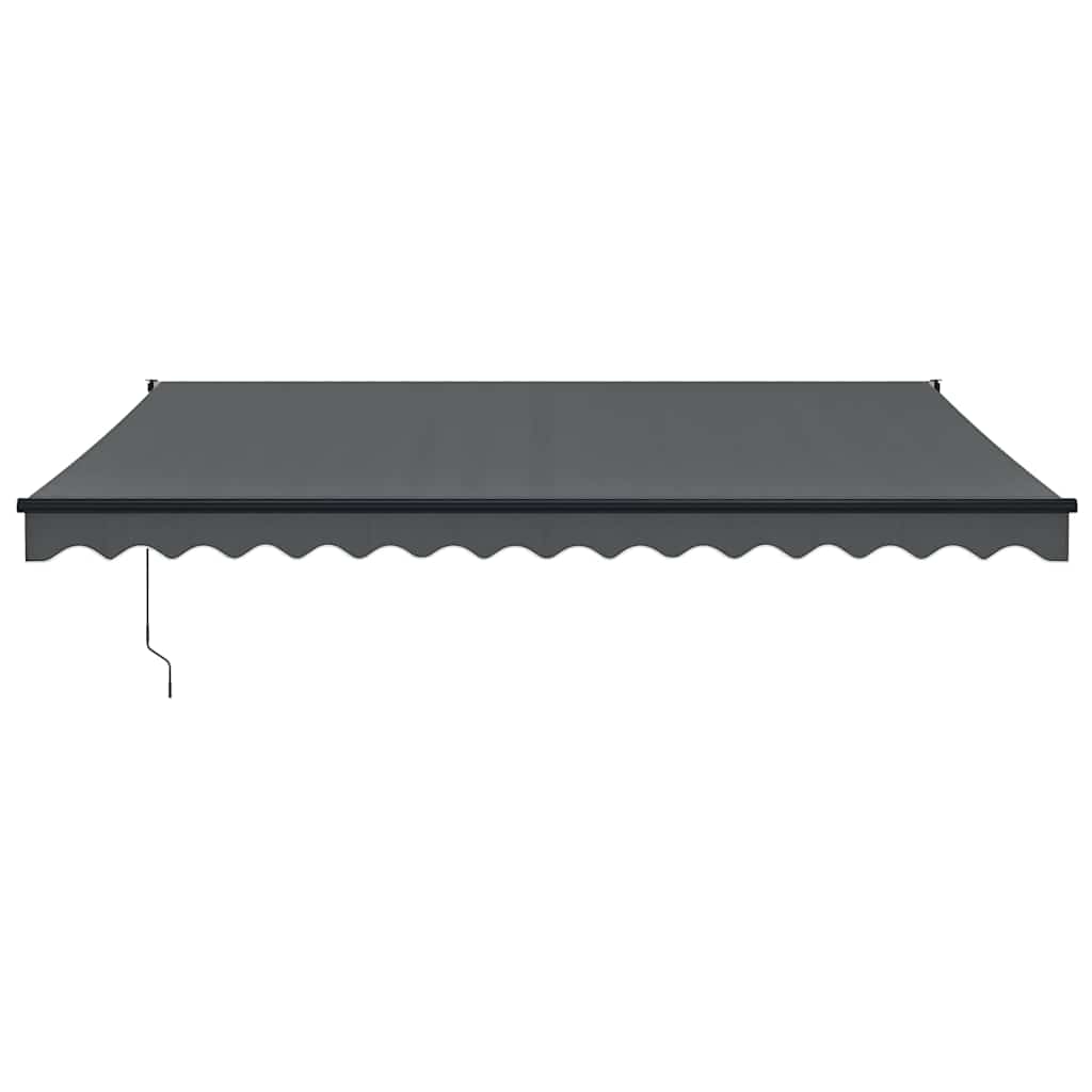 Tenda da Sole Retrattile Antracite 4,5x3 m Tessuto e Alluminio | homemem39