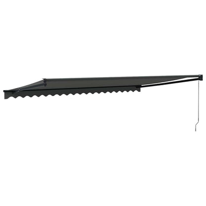 Tenda da Sole Retrattile Antracite 5x3 m in Tessuto e Alluminio | homemem39