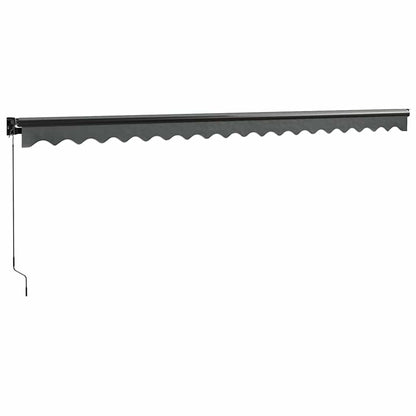 Tenda da Sole Retrattile Antracite 5x3 m in Tessuto e Alluminio | homemem39