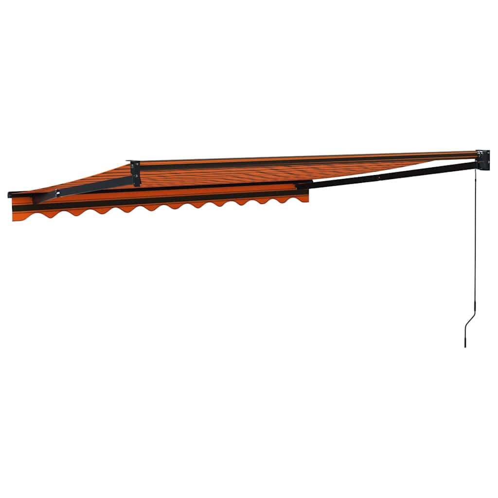 Tenda Retrattile Arancione e Marrone 3x2,5m Tessuto e Alluminio | homemem39