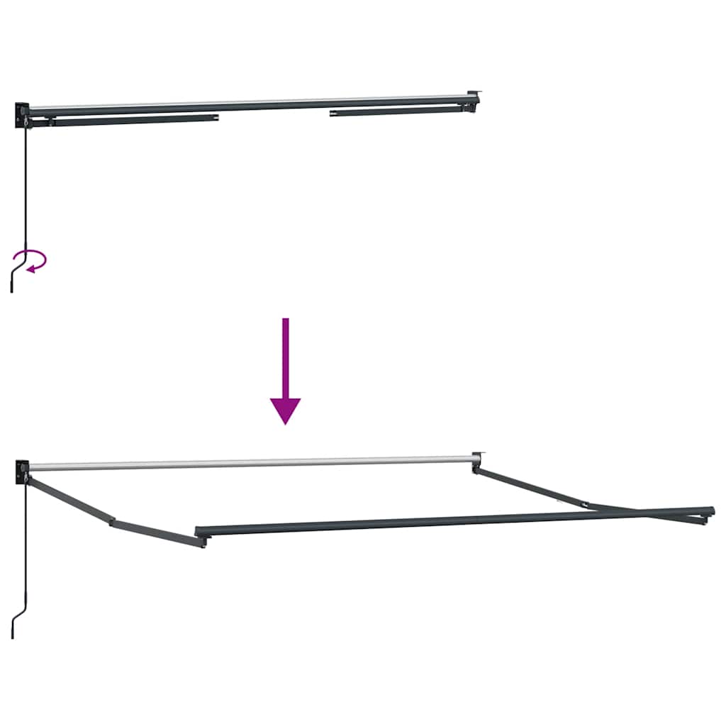 Tenda Retrattile Arancione e Marrone 3x2,5m Tessuto e Alluminio | homemem39
