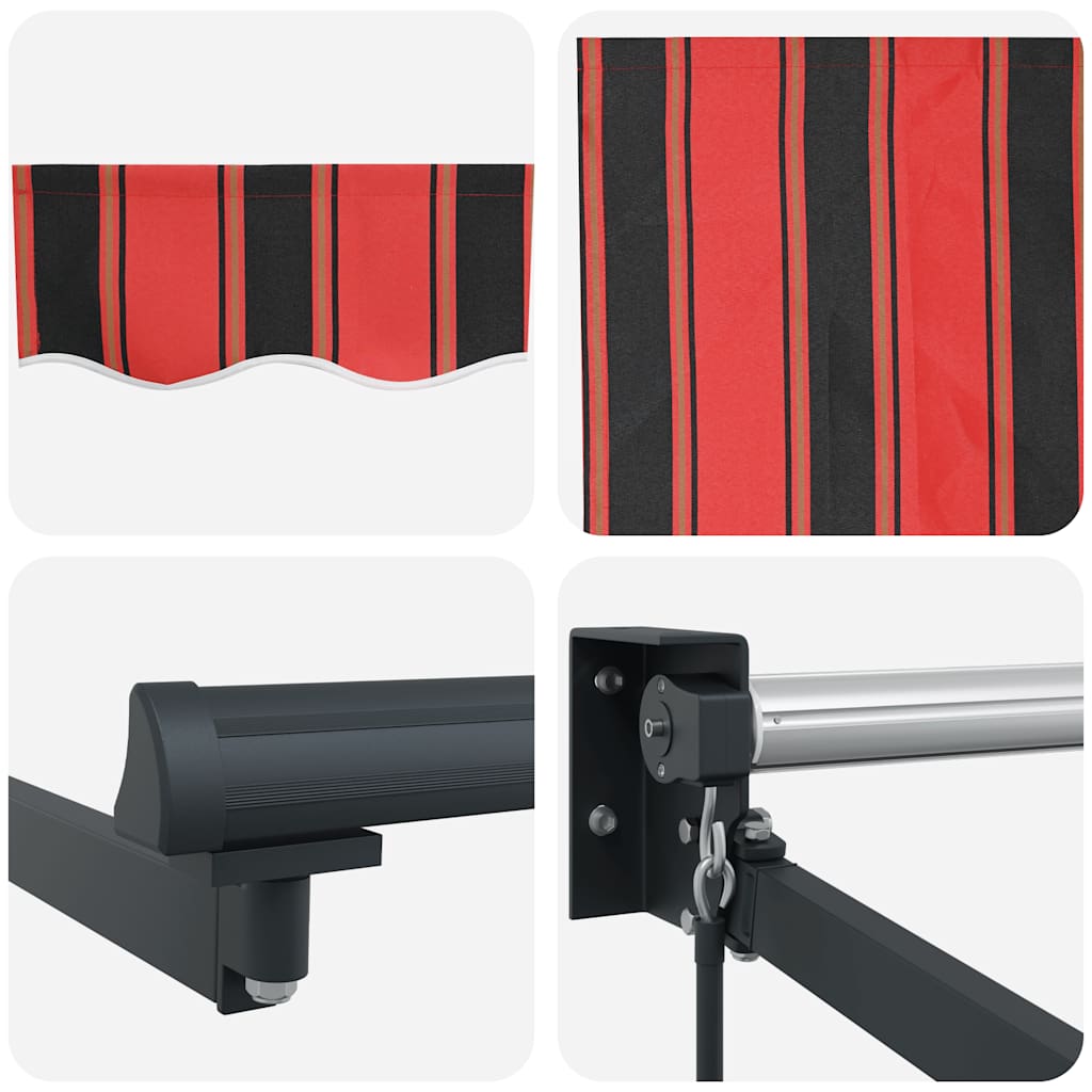 Tenda Retrattile Arancione e Marrone 3x2,5m Tessuto e Alluminio | homemem39