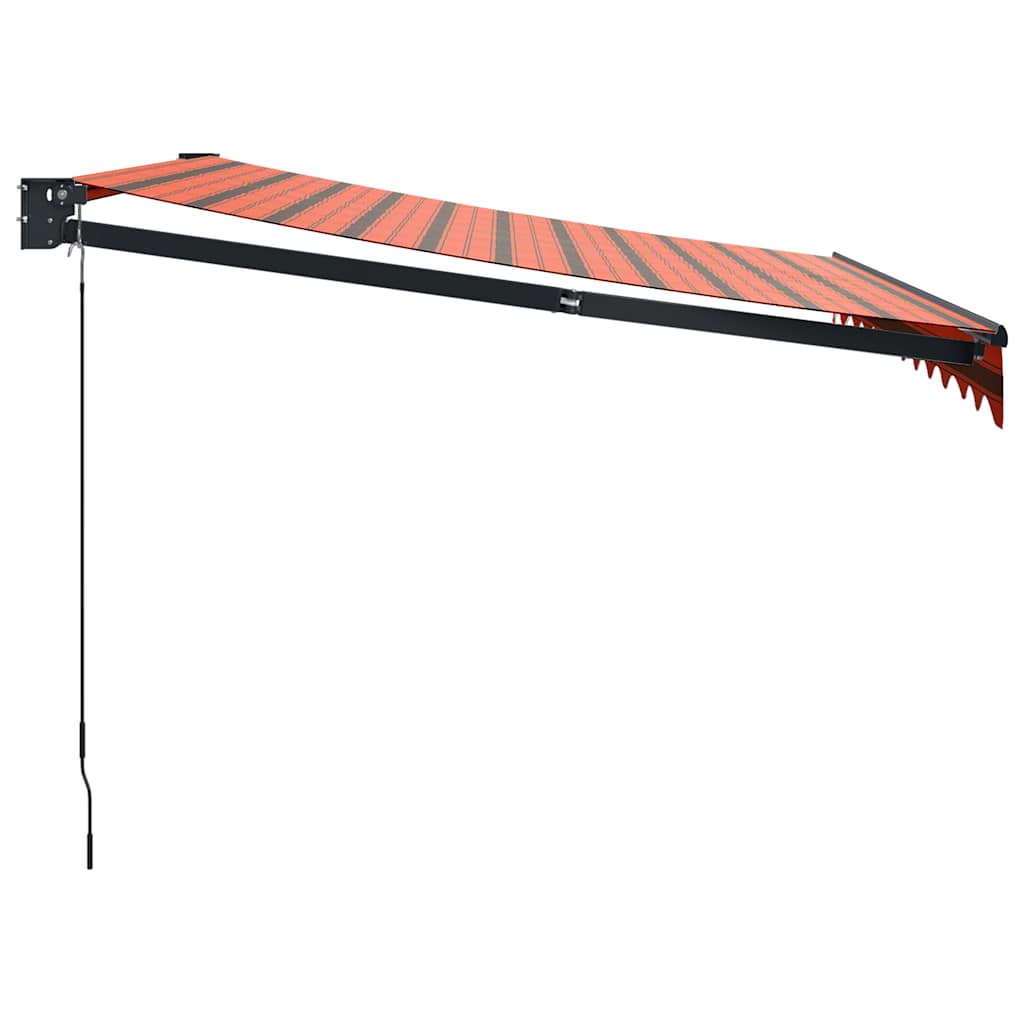 Tenda Retrattile Arancione Marrone 3,5x2,5m Tessuto e Alluminio | homemem39