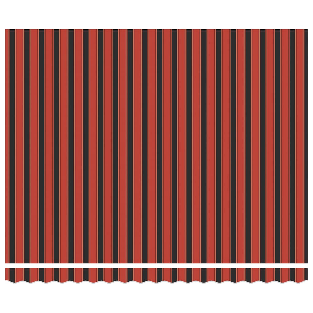 Tenda Sole Retrattile Arancione Marrone 4x3m Tessuto Alluminio