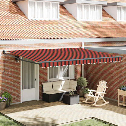 Tenda Retrattile Arancione Marrone 4,5x3 m Tessuto e Alluminio | homemem39