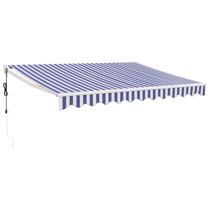 Tenda Sole Automatica Retrattile Blu e Bianca 3,5x2,5 m