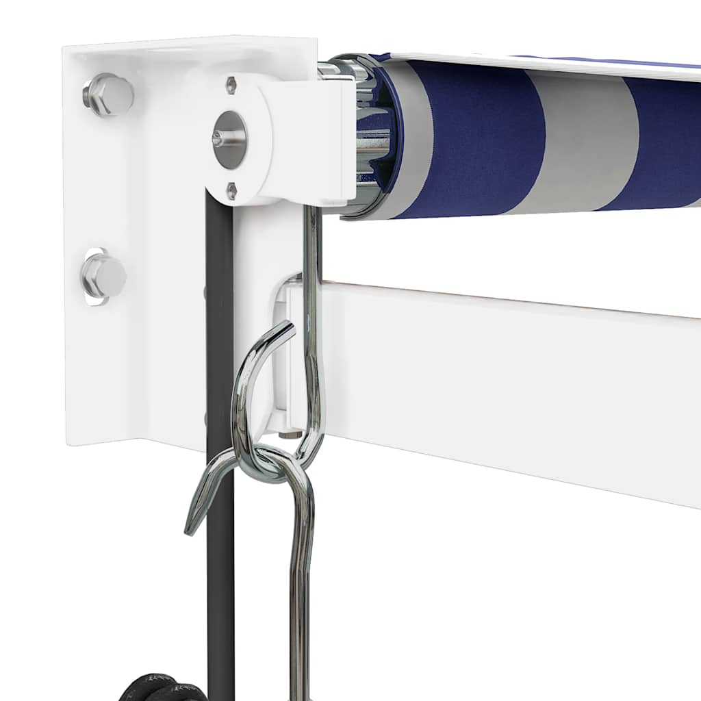 Tenda Sole Automatica Retrattile Blu e Bianca 3,5x2,5 m
