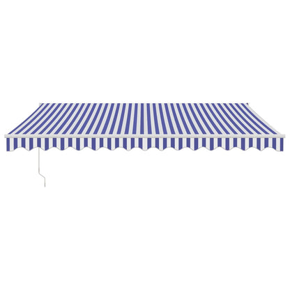 Tenda Sole Automatica Retrattile Blu e Bianca 4x3 m