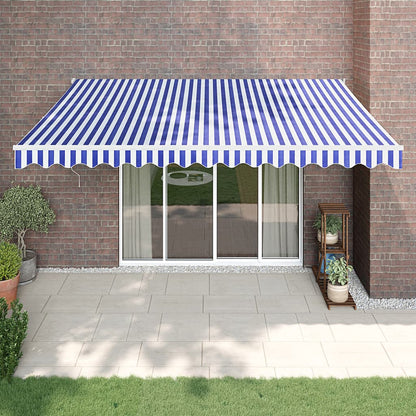 Tenda Sole Automatica Retrattile Blu e Bianca 4x3 m