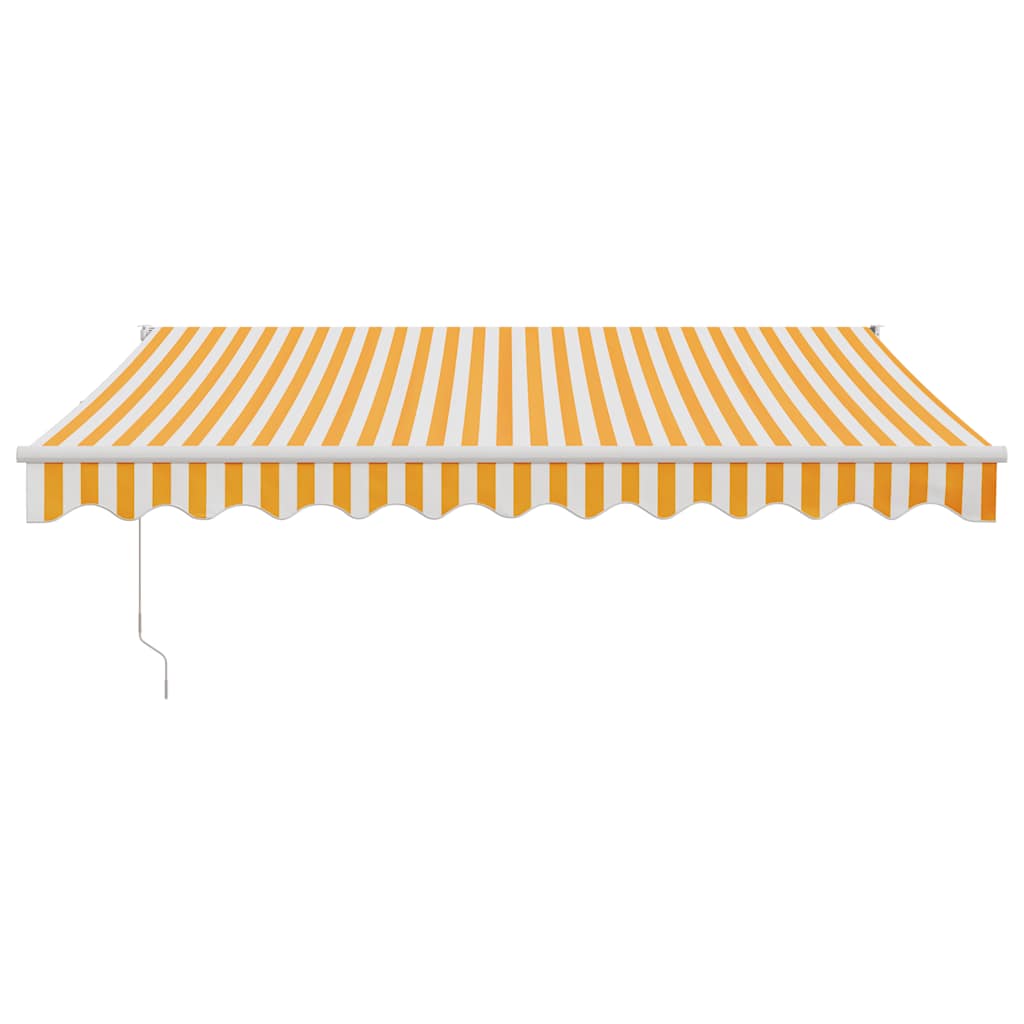 Tenda Sole Automatica Retrattile Gialla e Bianca 3x2,5 m | homemem39