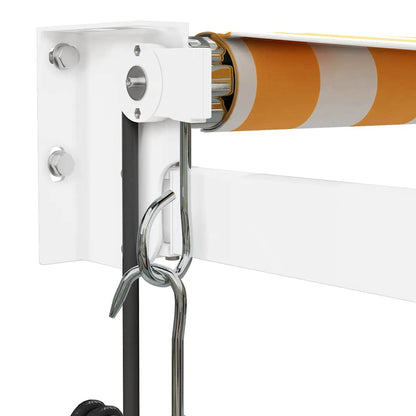 Tenda Sole Automatica Retrattile Gialla e Bianca 3x2,5 m | homemem39