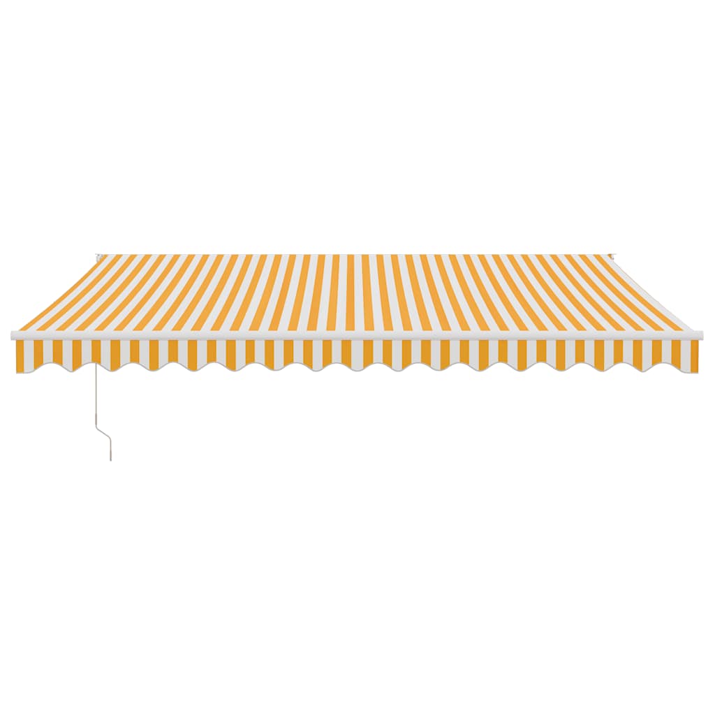 Tenda Sole Automatica Retrattile Gialla e Bianca 4x3 m