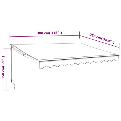 Tenda Sole Automatica Retrattile Arancione e Marrone 3x2,5 m | homemem39