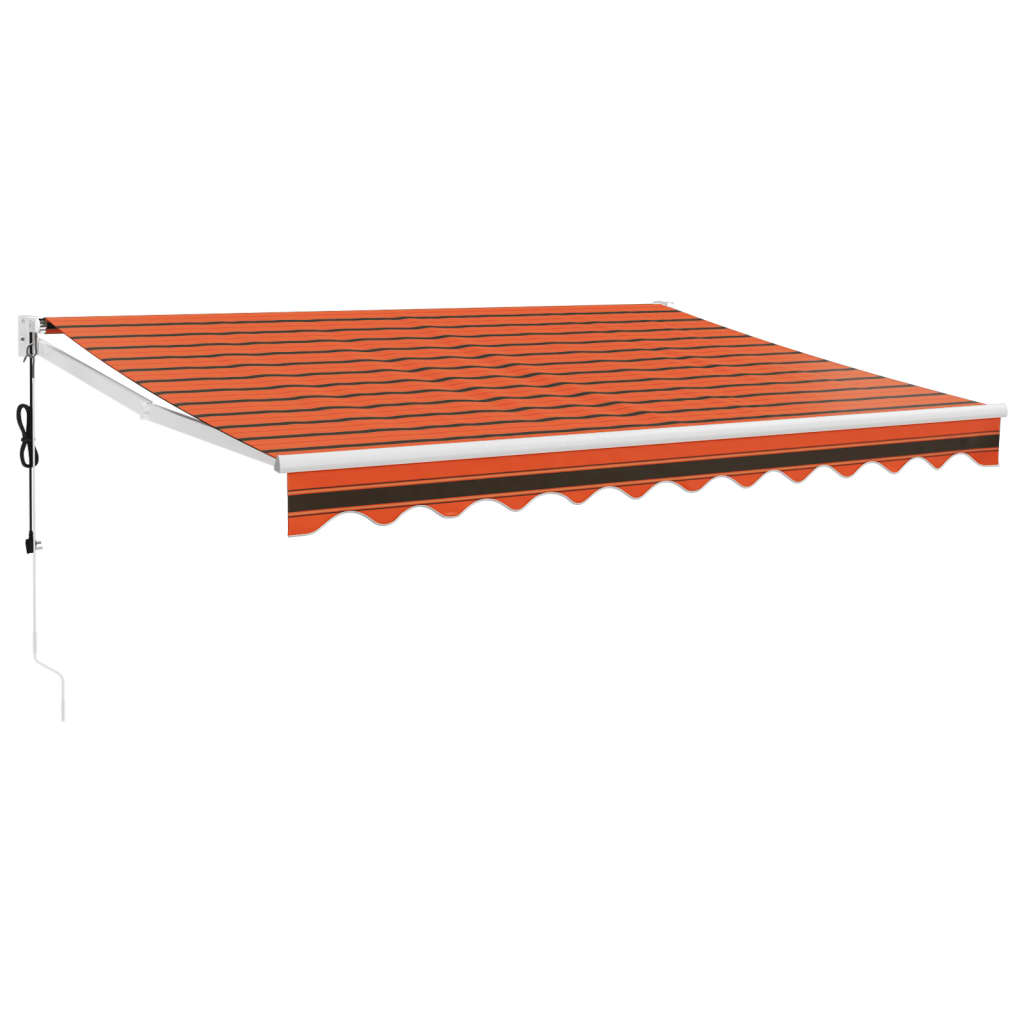 Tenda Sole Automatica Retrattile Arancione e Marrone 3,5x2,5 m
