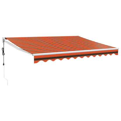 Tenda Sole Automatica Retrattile Arancione e Marrone 3,5x2,5 m