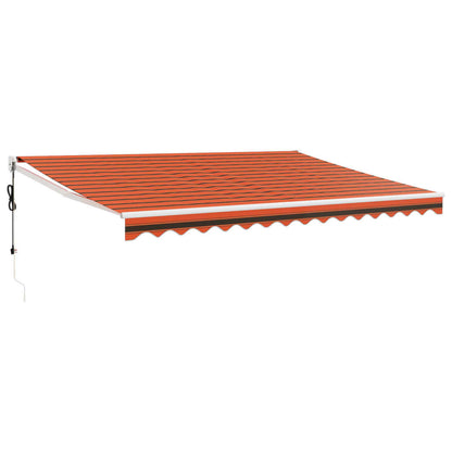 Tenda Sole Automatica Retrattile Arancione e Marrone 4x3 m